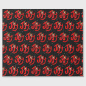 Schneemann auf Freude und Schneeflocken Geschenkpapier (Flach)