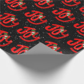 Schneemann auf Freude und Schneeflocken Geschenkpapier (Ecke)