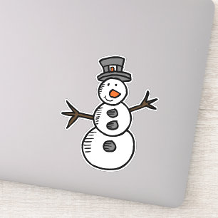 Schneemann Aufkleber