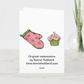 Schneemann-Backen-Plätzchen Feiertagskarte (Rückseite)