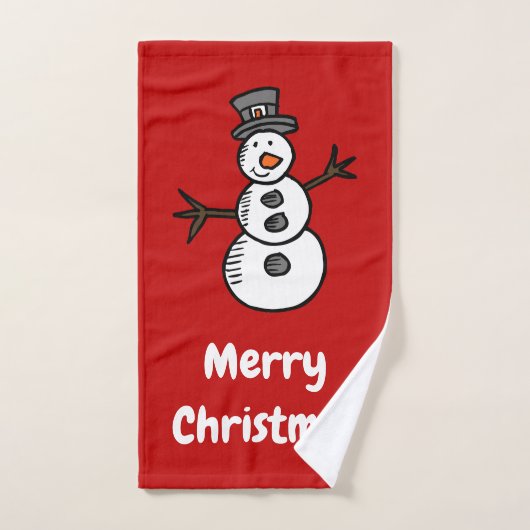 Schneemann Badhandtuch Set (Handtuch)