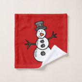 Schneemann Badhandtuch Set (Waschlappen)