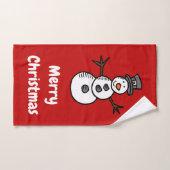Schneemann Badhandtuch Set (Handtuch)