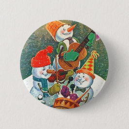 Schneemann-Band Button