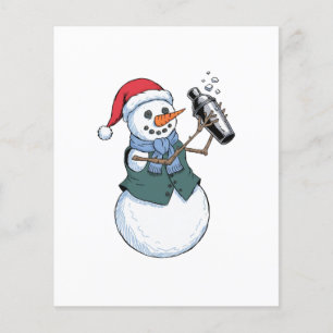 Schneemann Barkeeper Weihnachten 2026 Feiertags-Co Flyer