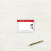 Schneemann-Bärn-Post-Itanmerkungen Post-it Klebezettel (Auf Schreibtisch)