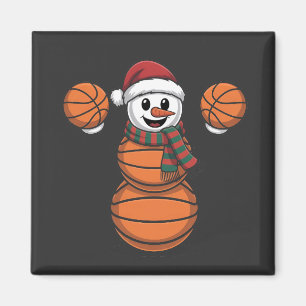 Schneemann Basketball Weihnachten Santa Baseball S Magnet