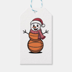 Schneemann Basketball Weihnachten Sportliebhaber Geschenkanhänger
