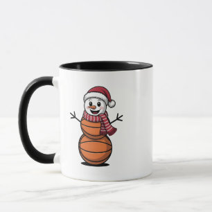 Schneemann Basketball Weihnachten Sportliebhaber Tasse