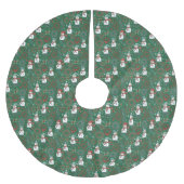 Schneemann-Baumschürze Polyester Weihnachtsbaumdecke (Vorderseite)