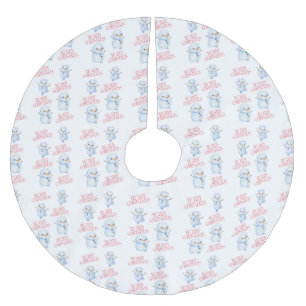 Schneemann Baumskirt Polyester Weihnachtsbaumdecke