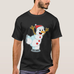 Schneemann beim Eislaufen mit Schlittschuhen.PNG T-Shirt