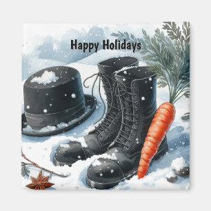 Schneemann-Beweis Lustiger Urlaubsmagnet Magnet