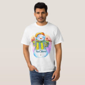 Schneemann Birdman  T-Shirt (Vorne ganz)