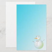 Schneemann, blau briefpapier (Vorne/Hinten)