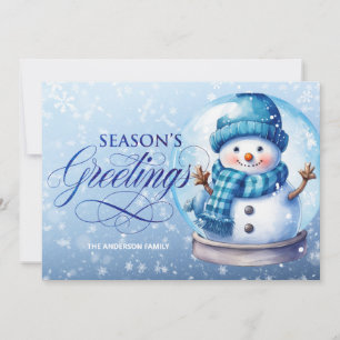 Schneemann Blau Weihnachtsgrüße Weihnachten