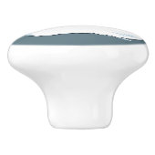 Schneemann-blaue Keramik Keramikknauf (Seitenansicht)