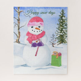 Schneemann Bonbons Happy Snow days Puzzle