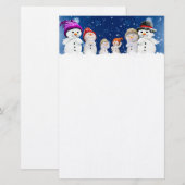 Schneemann Briefpapier (Vorne/Hinten)