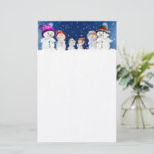 Schneemann Briefpapier (Stehend Vorderseite)