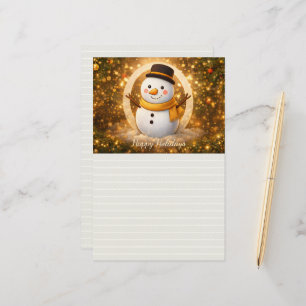 Schneemann Briefpapier