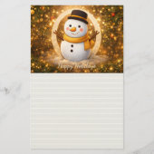 Schneemann Briefpapier (Vorderseite)