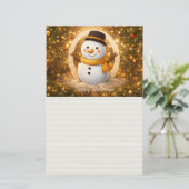 Schneemann Briefpapier (Stehend Vorderseite)