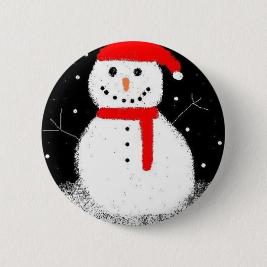Schneemann Button (Vorderseite)