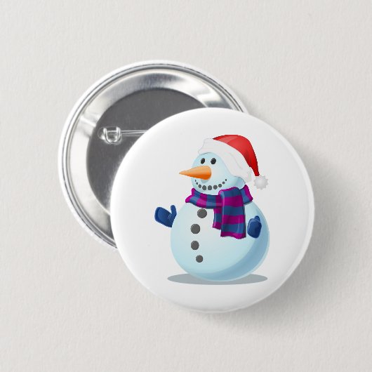 Schneemann Button (Vorne & Hinten)