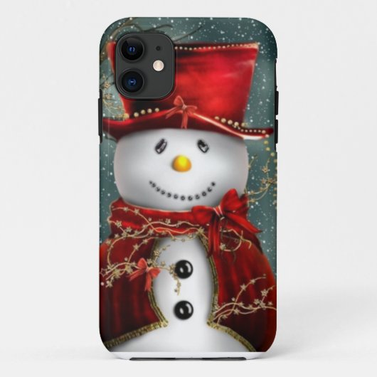 Schneemann Case-Mate iPhone Hülle (Rückseite)