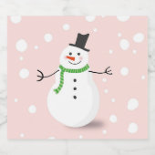 Schneemann Champagner 🍾 Etiketten 🥂 (Einzelnes Label)