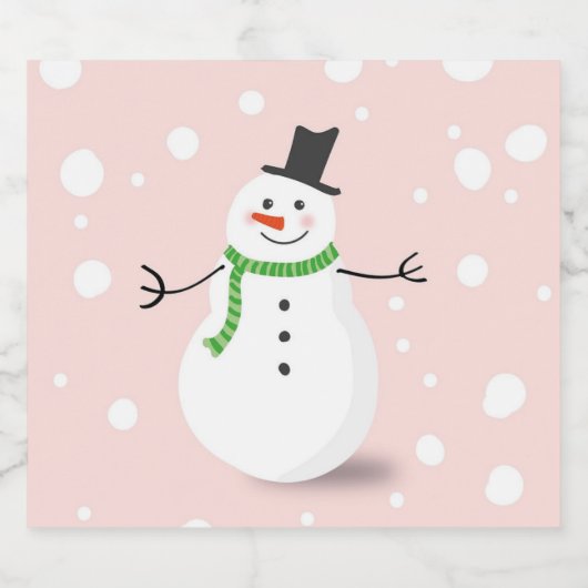 Schneemann Champagner 🍾 Etiketten 🥂 (Einzelnes Label)