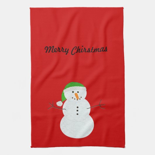 Schneemann Chirstmas Handtuch (Vertikal)