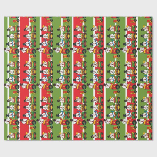 Schneemann Choo Choo Zug Geschenkpapier (Flach)
