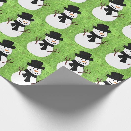 "Schneemann-" Collagen-Mattgeschenk-Verpackung Geschenkpapier (Ecke)
