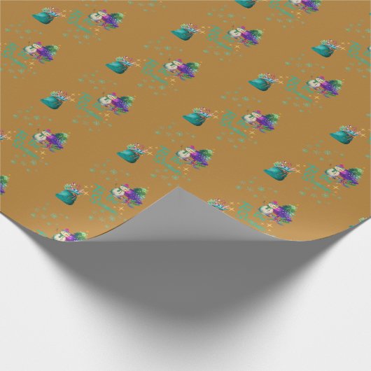 Schneemann Cristmas Geschenkpapier (Ecke)