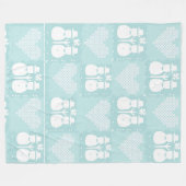 Schneemann-Decken & -Würfe Fleecedecke (Vorderseite (Horizontal))