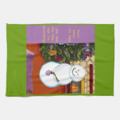 Schneemann Dekorieren Weihnachtsbaumhandtuch Geschirrtuch (Horizontal)