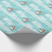 Schneemann der frohen Weihnachten Geschenkpapier (Ecke)