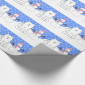 Schneemann des Samoyed-N Geschenkpapier (Ecke)