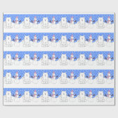 Schneemann des Samoyed-N Geschenkpapier (Flach)