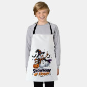Schneemann des Schreckens Halloween Schürze (Getragen)