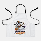 Schneemann des Schreckens Halloween Schürze (Vorderseite)