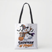 Schneemann des Schreckens Halloween Tasche (Vorderseite)