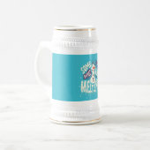 Schneemann-Design Bierglas (Vorderseite Links)