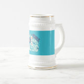 Schneemann-Design Bierglas (VorderseiteRechts)