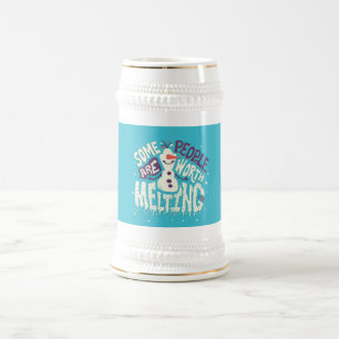 Schneemann-Design Bierglas