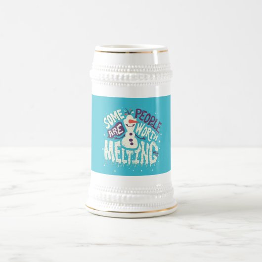 Schneemann-Design Bierglas (Mittel)