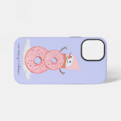 Schneemann-Donut iPhone Hülle (Rückseite (Horizontal))