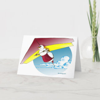 Schneemann Drachenfliegen! Dankeskarte